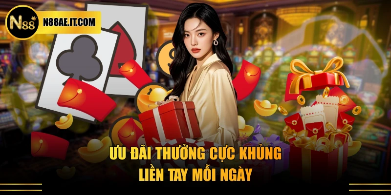 Ưu đãi thưởng cực khủng liền tay mỗi ngày